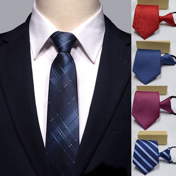 Ανδρική γραβάτα με φερμουάρ Lazy Ties Fashion 8cm Επαγγελματική Γραβάτα για Άνδρα Αδύνατη Στενό Φόρεμα Νυμφίου Νυφική Γραβάτα Δώρο