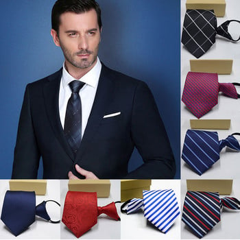 Ανδρική γραβάτα με φερμουάρ Lazy Ties Fashion 8cm Επαγγελματική Γραβάτα για Άνδρα Αδύνατη Στενό Φόρεμα Νυμφίου Νυφική Γραβάτα Δώρο