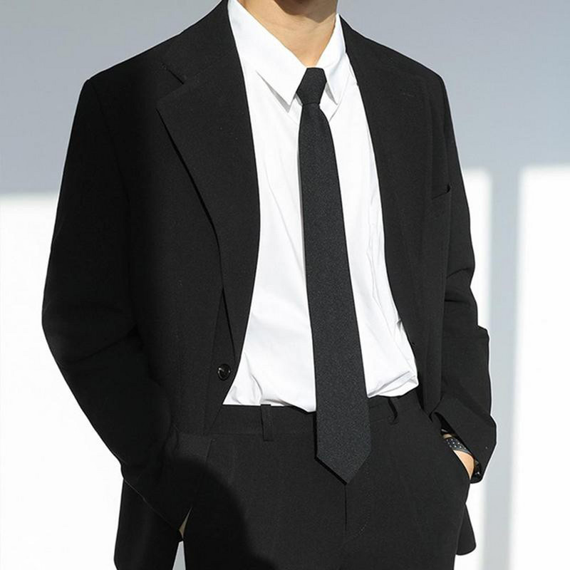 Meeste Tõmblukk Lips Laisad Lipsud Moodsad 8cm Ärikaelaside mehele Kõhn, õhuke, kitsas peigmehe peokleit pulmakaelaside kingitus