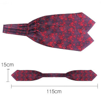 Floral Paisley Ανδρική γραβάτα κασιού Γάμος επίσημη Cravat Ascot Scrunch Self British Gentleman Πολυεστερική μαλακή γραβάτα στον λαιμό Luxury Jacquard