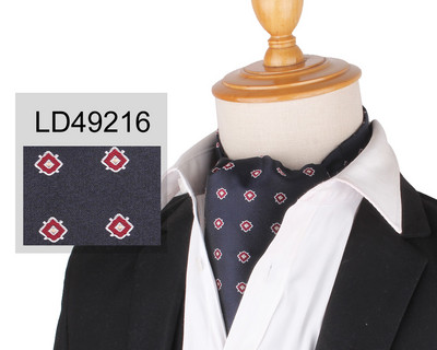 Virágos Paisley férfi kesudió nyakkendő esküvői formális Cravat Ascot Scrunch Self brit úriember poliészter puha nyakkendő luxus jacquard