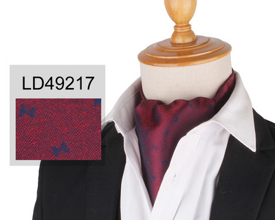 Virágos Paisley férfi kesudió nyakkendő esküvői formális Cravat Ascot Scrunch Self brit úriember poliészter puha nyakkendő luxus jacquard