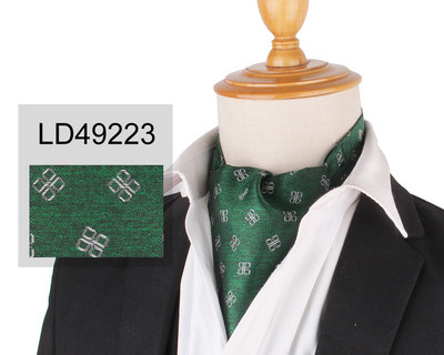 Virágos Paisley férfi kesudió nyakkendő esküvői formális Cravat Ascot Scrunch Self brit úriember poliészter puha nyakkendő luxus jacquard