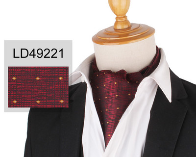 Virágos Paisley férfi kesudió nyakkendő esküvői formális Cravat Ascot Scrunch Self brit úriember poliészter puha nyakkendő luxus jacquard