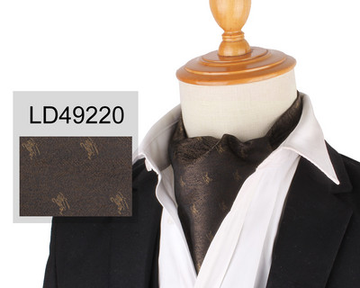 Virágos Paisley férfi kesudió nyakkendő esküvői formális Cravat Ascot Scrunch Self brit úriember poliészter puha nyakkendő luxus jacquard