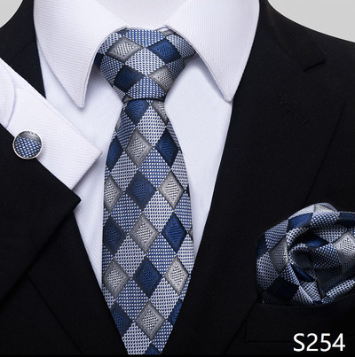 Luxus, kiváló minőségű selyem nyakkendő Hanky zseb négyzetek mandzsettagomb készlet csokornyakkendő nyakkendő doboz Geometrikus rózsaszín ruházati kiegészítők