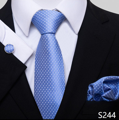 Luxus, kiváló minőségű selyem nyakkendő Hanky zseb négyzetek mandzsettagomb készlet csokornyakkendő nyakkendő doboz Geometrikus rózsaszín ruházati kiegészítők