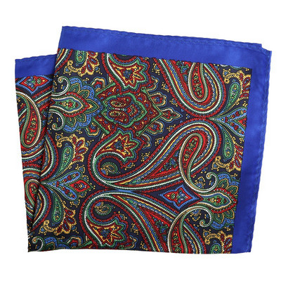 Mans Pocket Square Hanky nagy méretű 33*33 cm nyomtatás Paisley Patchwork Houndstooth zsebkendő férfi öltöny esküvői partira