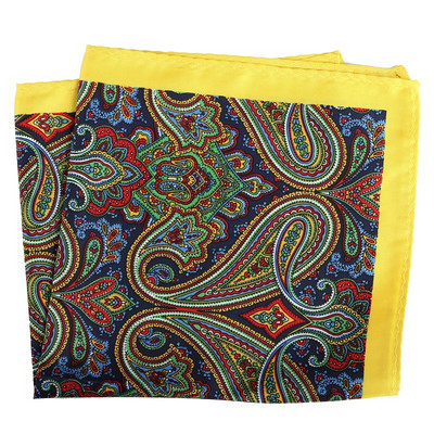 Mans Pocket Square Hanky nagy méretű 33*33 cm nyomtatás Paisley Patchwork Houndstooth zsebkendő férfi öltöny esküvői partira