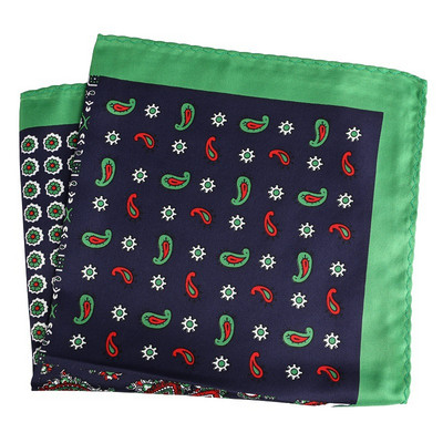 Mans Pocket Square Hanky nagy méretű 33*33 cm nyomtatás Paisley Patchwork Houndstooth zsebkendő férfi öltöny esküvői partira