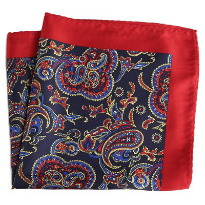 Mans Pocket Square Hanky nagy méretű 33*33 cm nyomtatás Paisley Patchwork Houndstooth zsebkendő férfi öltöny esküvői partira