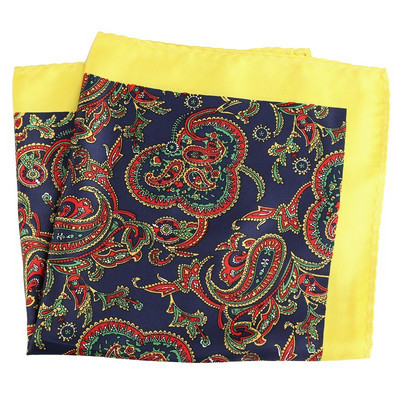 Mans Pocket Square Hanky nagy méretű 33*33 cm nyomtatás Paisley Patchwork Houndstooth zsebkendő férfi öltöny esküvői partira