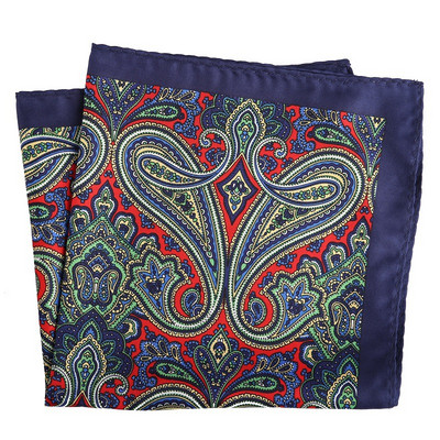 Mans Pocket Square Hanky nagy méretű 33*33 cm nyomtatás Paisley Patchwork Houndstooth zsebkendő férfi öltöny esküvői partira