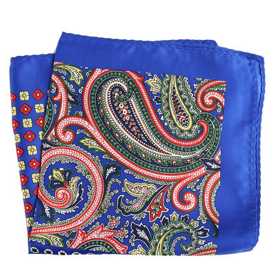 Mans Pocket Square Hanky nagy méretű 33*33 cm nyomtatás Paisley Patchwork Houndstooth zsebkendő férfi öltöny esküvői partira