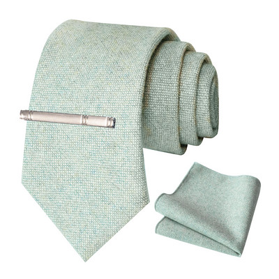 JEMYGINS egyszínű kasmír gyapjú nyakkendő és négyszögletes zsebkendős nyakkendőcsipesz készletek férfiaknak, napi nyakkendő kiegészítők, ajándékok