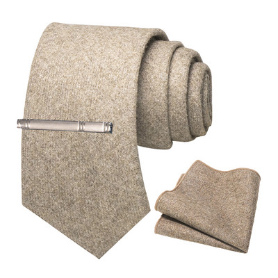 JEMYGINS egyszínű kasmír gyapjú nyakkendő és négyszögletes zsebkendős nyakkendőcsipesz készletek férfiaknak, napi nyakkendő kiegészítők, ajándékok