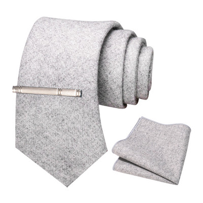 JEMYGINS egyszínű kasmír gyapjú nyakkendő és négyszögletes zsebkendős nyakkendőcsipesz készletek férfiaknak, napi nyakkendő kiegészítők, ajándékok