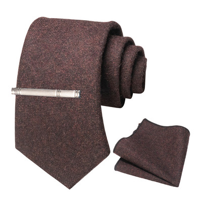 JEMYGINS egyszínű kasmír gyapjú nyakkendő és négyszögletes zsebkendős nyakkendőcsipesz készletek férfiaknak, napi nyakkendő kiegészítők, ajándékok