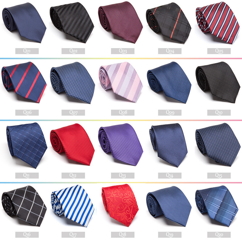 Férfi nyakkendő Formális üzleti vestidos esküvő Klasszikus csíkos rács 8cm corbatas divatos ing ruha kiegészítők