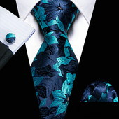 Disainer siidist meeste lipsukomplekt Sinine sinakasroheline kaelaside Taskurätik Mansetinööbid Pulmakingitus Tasuta kohaletoimetamine Dropship Barry. Wang A-5981