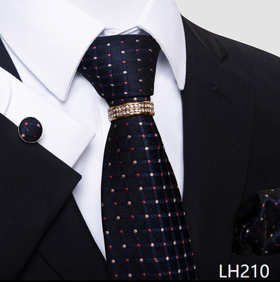 Márka luxus 8 cm 100% selyem nyakkendő Hanky mandzsettagomb szett Gravata nyakkendő férfiaknak kék hombre nyomtatott esküvői apák napi irodai ruha