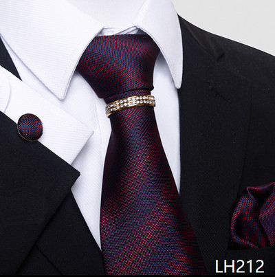 Márka luxus 8 cm 100% selyem nyakkendő Hanky mandzsettagomb szett Gravata nyakkendő férfiaknak kék hombre nyomtatott esküvői apák napi irodai ruha