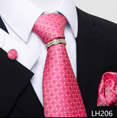 Márka luxus 8 cm 100% selyem nyakkendő Hanky mandzsettagomb szett Gravata nyakkendő férfiaknak kék hombre nyomtatott esküvői apák napi irodai ruha