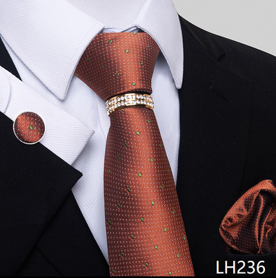 Márka luxus 8 cm 100% selyem nyakkendő Hanky mandzsettagomb szett Gravata nyakkendő férfiaknak kék hombre nyomtatott esküvői apák napi irodai ruha