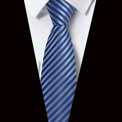 Új 8 cm-es 3,15"-es férfi nyakkendő, csíkos, Jacquard szőtt klasszikus esküvői Gravatas Para Homens nyakkendő nyakkendő