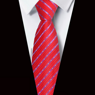 Új 8 cm-es 3,15"-es férfi nyakkendő, csíkos, Jacquard szőtt klasszikus esküvői Gravatas Para Homens nyakkendő nyakkendő