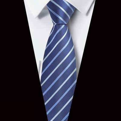 Új 8 cm-es 3,15"-es férfi nyakkendő, csíkos, Jacquard szőtt klasszikus esküvői Gravatas Para Homens nyakkendő nyakkendő