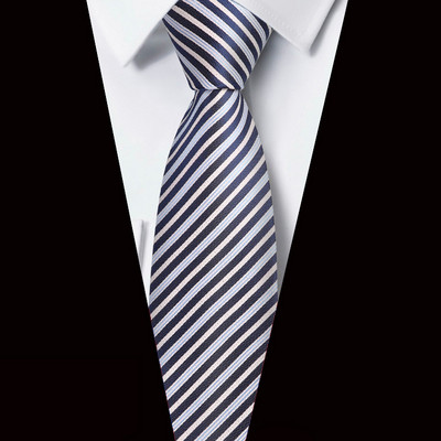 Új 8 cm-es 3,15"-es férfi nyakkendő, csíkos, Jacquard szőtt klasszikus esküvői Gravatas Para Homens nyakkendő nyakkendő