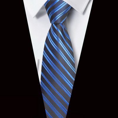 Új 8 cm-es 3,15"-es férfi nyakkendő, csíkos, Jacquard szőtt klasszikus esküvői Gravatas Para Homens nyakkendő nyakkendő