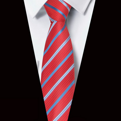 Új 8 cm-es 3,15"-es férfi nyakkendő, csíkos, Jacquard szőtt klasszikus esküvői Gravatas Para Homens nyakkendő nyakkendő