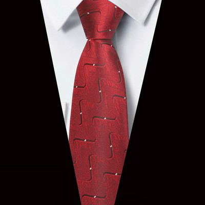 Új 8 cm-es 3,15"-es férfi nyakkendő, csíkos, Jacquard szőtt klasszikus esküvői Gravatas Para Homens nyakkendő nyakkendő