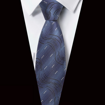 Új 8 cm-es 3,15"-es férfi nyakkendő, csíkos, Jacquard szőtt klasszikus esküvői Gravatas Para Homens nyakkendő nyakkendő