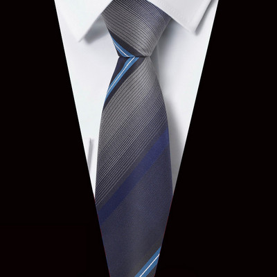 Új 8 cm-es 3,15"-es férfi nyakkendő, csíkos, Jacquard szőtt klasszikus esküvői Gravatas Para Homens nyakkendő nyakkendő