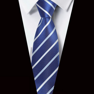 Új 8 cm-es 3,15"-es férfi nyakkendő, csíkos, Jacquard szőtt klasszikus esküvői Gravatas Para Homens nyakkendő nyakkendő