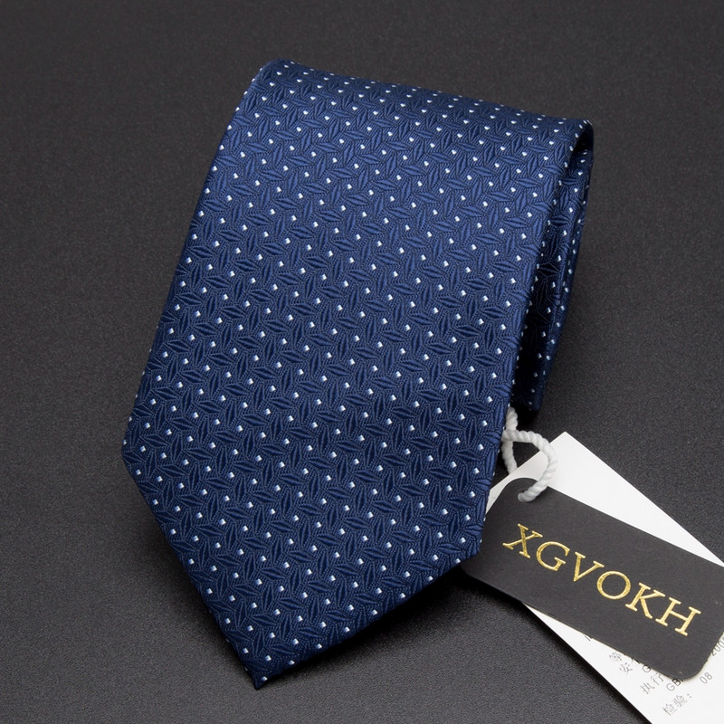 Férfi nyakkendő 8 cm Üzleti Férfi divat csíkos rácsos nyakkendők Gravata Jacquard csokornyakkendő férfi esküvői ruha Nyakkendős ing Kiegészítők