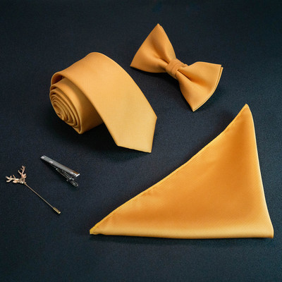 JEMYGINS új egyszínű 6 cm-es selyem férfi nyakkendő szett Jacquard szőtt nyakkendő csokornyakkendő zsebkendőtű öltöny piros zöld üzleti esküvőre