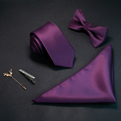 JEMYGINS új egyszínű 6 cm-es selyem férfi nyakkendő szett Jacquard szőtt nyakkendő csokornyakkendő zsebkendőtű öltöny piros zöld üzleti esküvőre