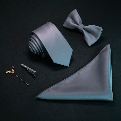 JEMYGINS új egyszínű 6 cm-es selyem férfi nyakkendő szett Jacquard szőtt nyakkendő csokornyakkendő zsebkendőtű öltöny piros zöld üzleti esküvőre