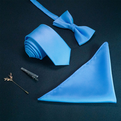 JEMYGINS új egyszínű 6 cm-es selyem férfi nyakkendő szett Jacquard szőtt nyakkendő csokornyakkendő zsebkendőtű öltöny piros zöld üzleti esküvőre