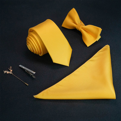 JEMYGINS új egyszínű 6 cm-es selyem férfi nyakkendő szett Jacquard szőtt nyakkendő csokornyakkendő zsebkendőtű öltöny piros zöld üzleti esküvőre