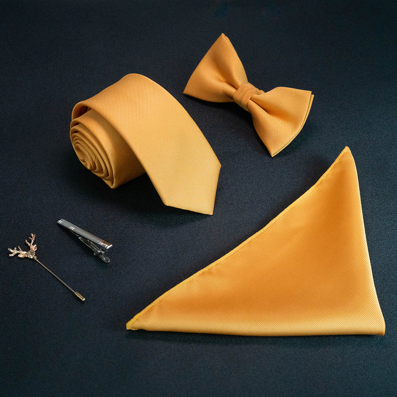 JEMYGINS új egyszínű 6 cm-es selyem férfi nyakkendő szett Jacquard szőtt nyakkendő csokornyakkendő zsebkendőtű öltöny piros zöld üzleti esküvőre