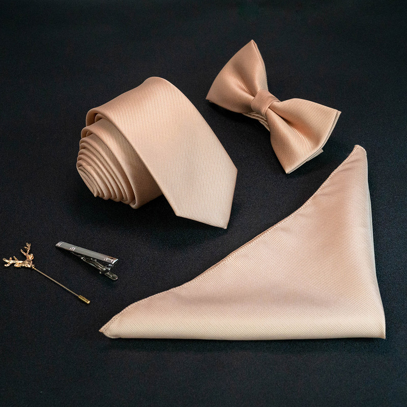 JEMYGINS új egyszínű 6 cm-es selyem férfi nyakkendő szett Jacquard szőtt nyakkendő csokornyakkendő zsebkendőtű öltöny piros zöld üzleti esküvőre