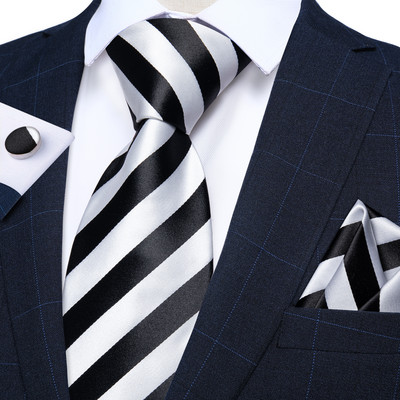 Lila csíkos kockás selyem nyakkendő szett négyzet alakú zseb mandzsettagombok Esküvői kellékek 8 cm nyakkendők Ajándék Férfi Nagykereskedelmi cikkek