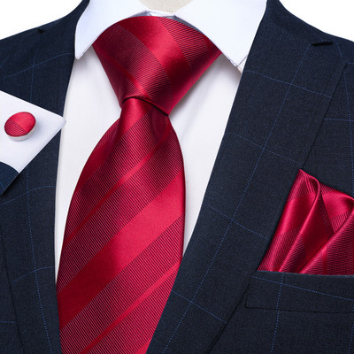 Lila csíkos kockás selyem nyakkendő szett négyzet alakú zseb mandzsettagombok Esküvői kellékek 8 cm nyakkendők Ajándék Férfi Nagykereskedelmi cikkek