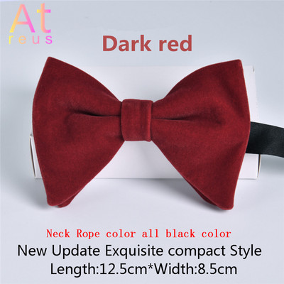 Bársony csokornyakkendő zsebkendő szett Apák napi ajándék Csokornyakkendő Női Férfi Vőlegény Esküvő Temetés Kürt csokornyakkendő csomó ünnepi viselet kiegészítő