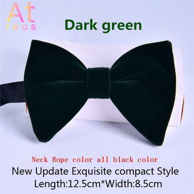 Bársony csokornyakkendő zsebkendő szett Apák napi ajándék Csokornyakkendő Női Férfi Vőlegény Esküvő Temetés Kürt csokornyakkendő csomó ünnepi viselet kiegészítő